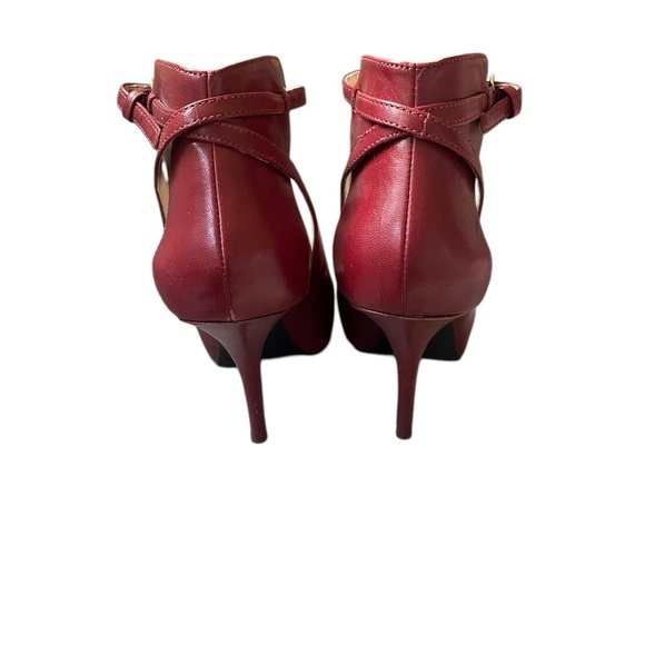 Nine West Women's Red Ankle Strap Heels womens size 6.5 - Picture 3 of 7